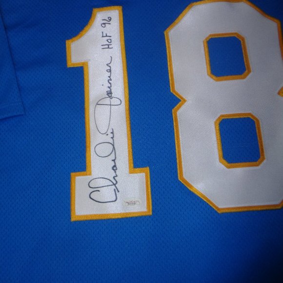 Charlie Joiner Autographed Custom Chargers Football Jersey Inscribed HOF 96 - Picture 3 of 4